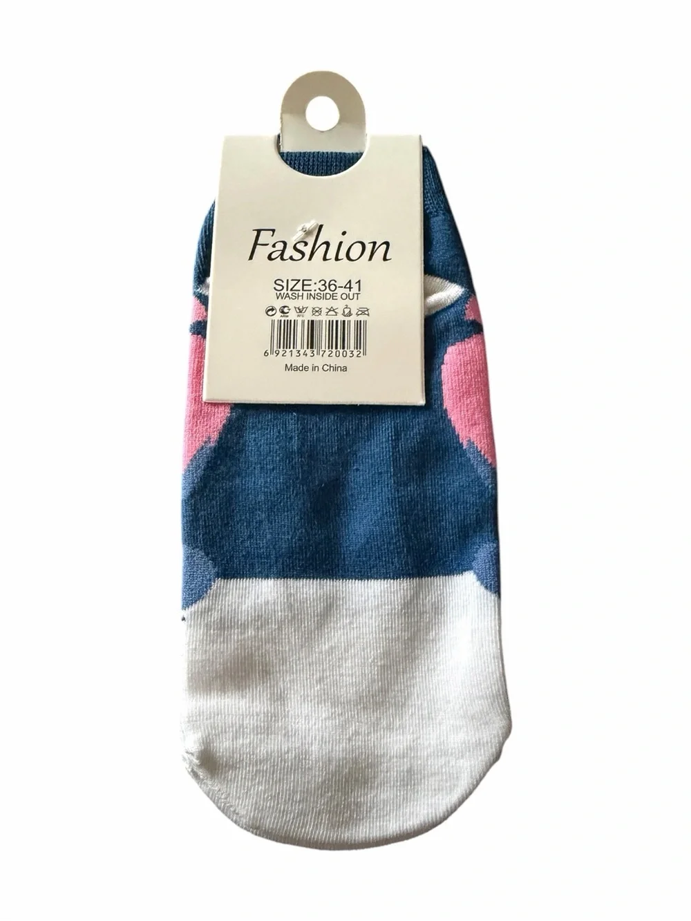 NWT-Stitch-- Cute Stitch Ankle Socks Trio - Blue, Teal, White